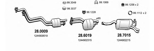 ASSO ART1420 Exhaust System